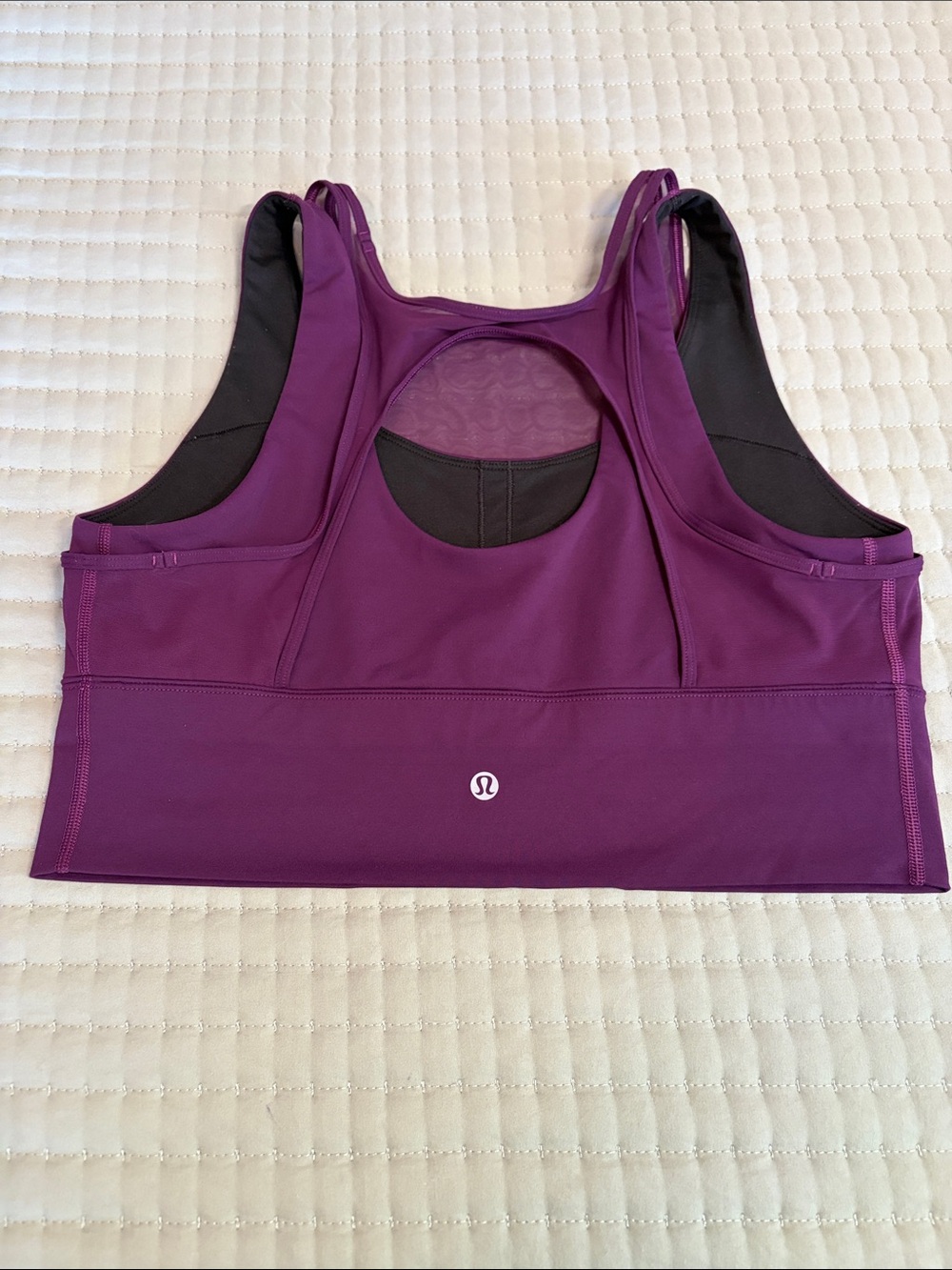 lululemon athletica Plum Double tap sports bra. Size 12. - Picture 2 of 3